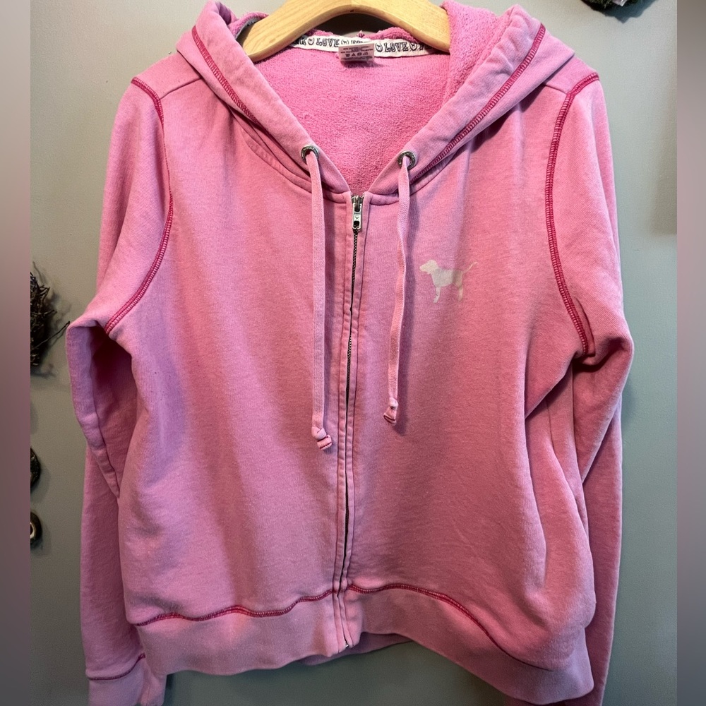 🌟 PINK | Terry Zip-up Hoodie